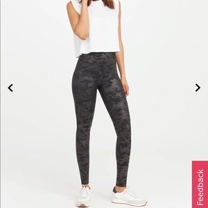 Spanx Faux Leather Camo Legging